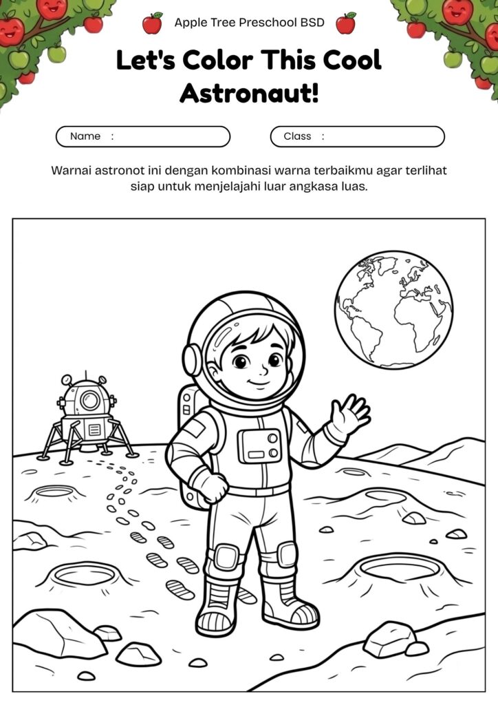 03-gambar-mewarnai-astronot-anak-di-permukaan-bulan