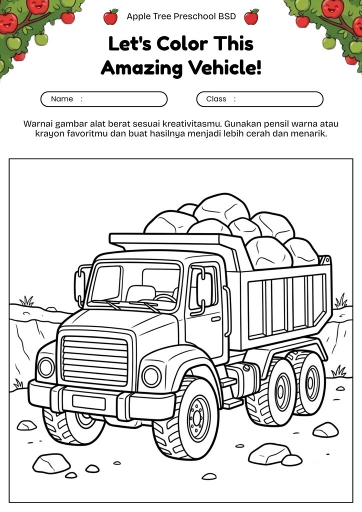 03-mewarnai-truk-dump-penuh-muatan