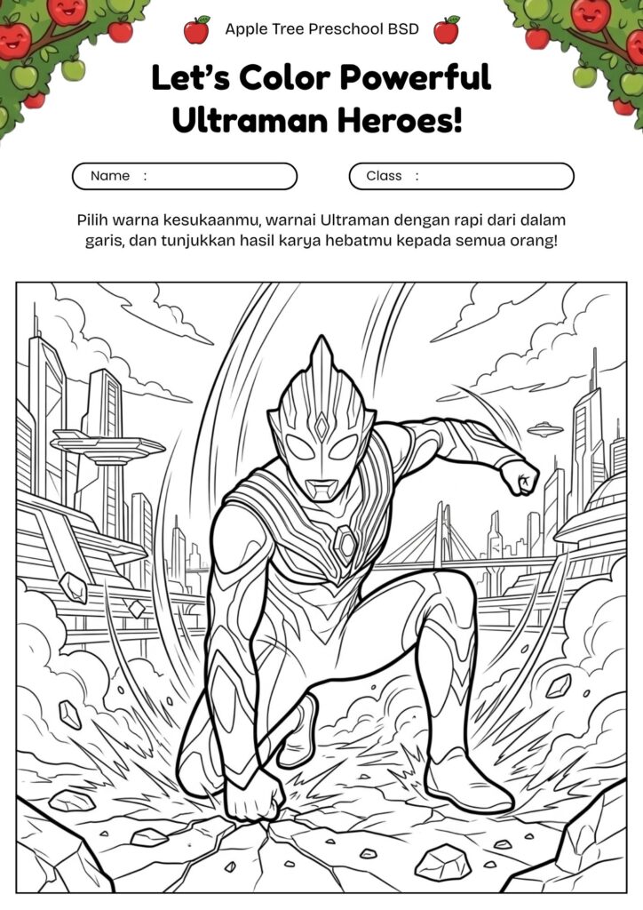 04_mewarnai_ultraman_trigger_mendarat