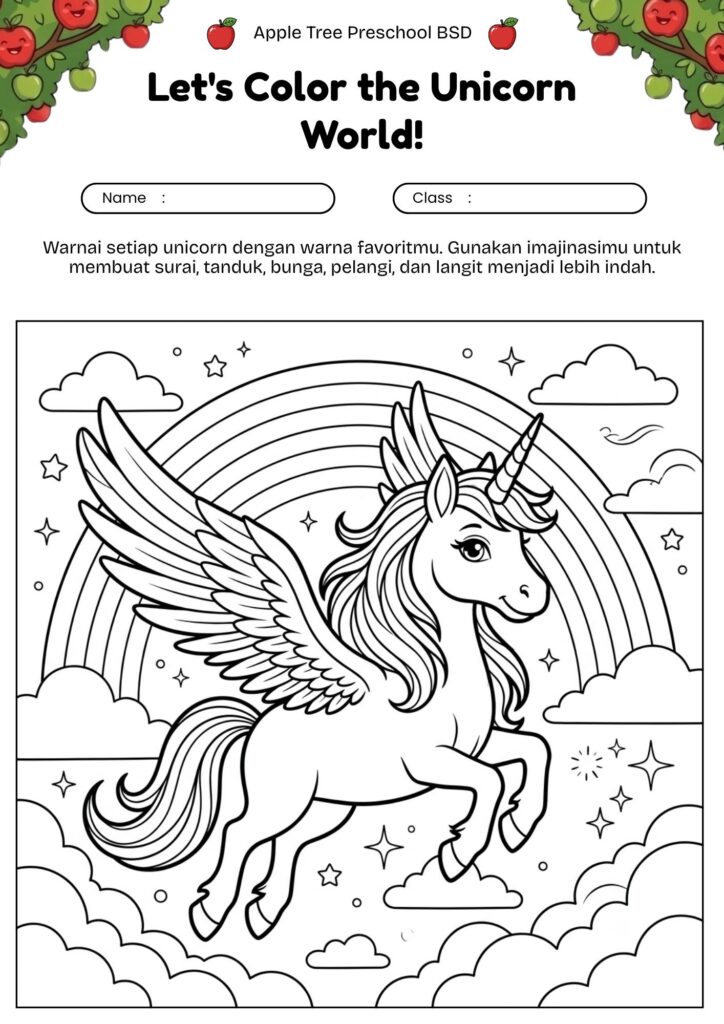 08-mewarnai-unicorn-dan-pelangi-dengan-awan