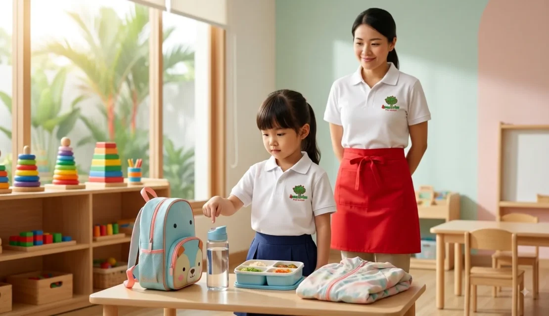 1. child-checking-school-items-classroom-routine_www.appletreebsd.com