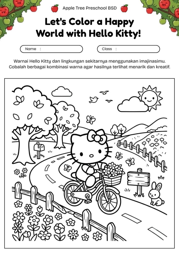 11_mewarnai_hello_kitty_naik_sepeda_anak