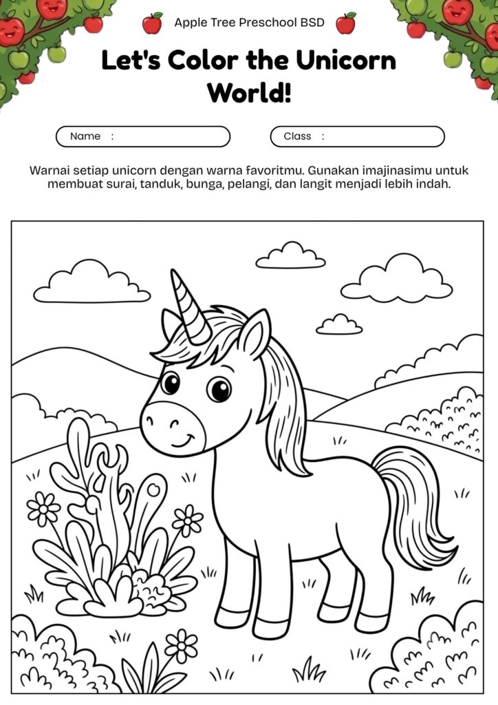 12-mewarnai-unicorn-mudah-dengan-surai-pendek