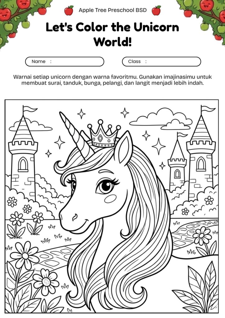 15-mewarnai-unicorn-cantik-dengan-mahkota