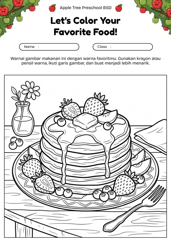 23_mewarnai_pancake_madu_dan_buah_anak