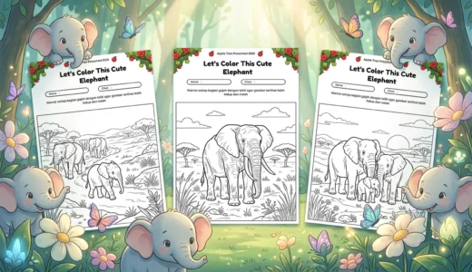 20 Gambar Mewarnai Gajah Lucu Bantu Anak Mengenal Satwa Besar