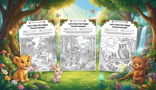 Download 20 Gambar Mewarnai Hutan Dengan Aneka Satwa Lucu