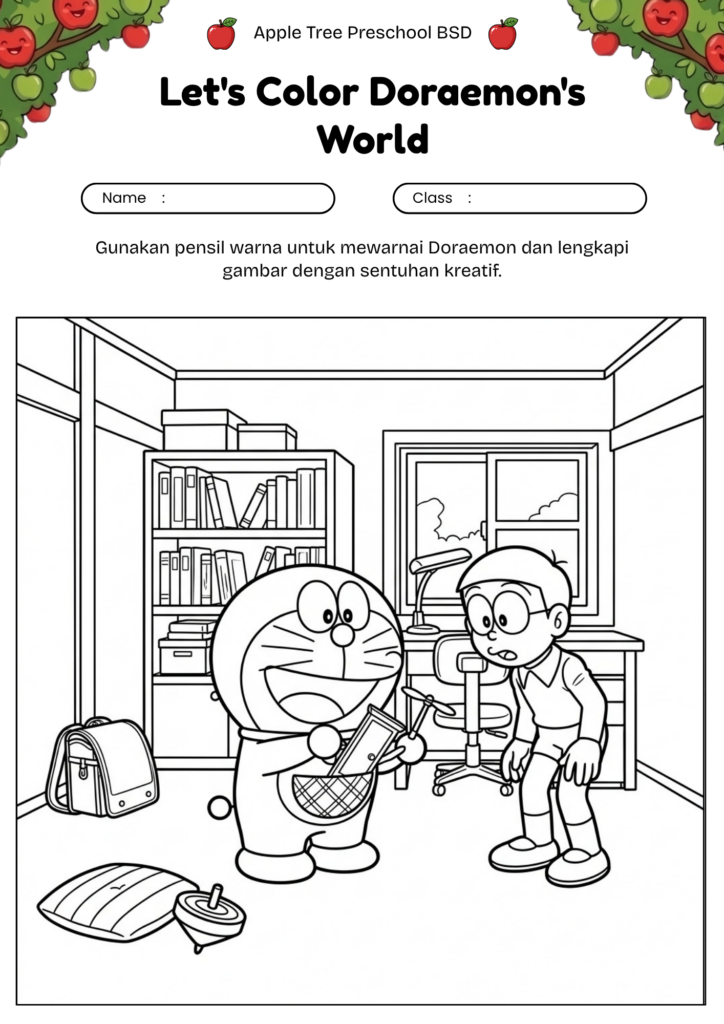 01_gambar_mewarnai_doraemon_membuka_kantong_ajaib_doraemon_opening_magic_pocket_coloring_page