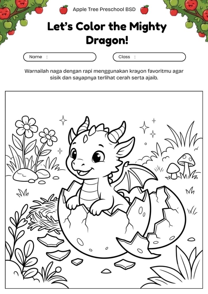 02_gambar_mewarnai_naga_lucu_bayi_naga_keluar_dari_telur_ajaib