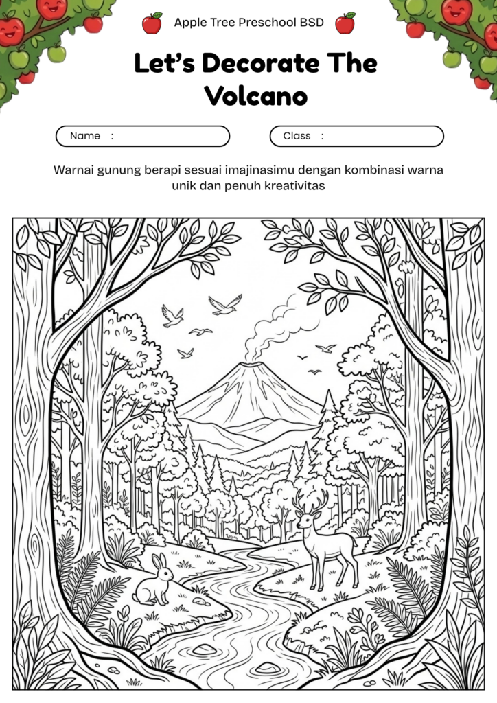 03_gambar_mewarnai_gunung_berapi_di_hutan