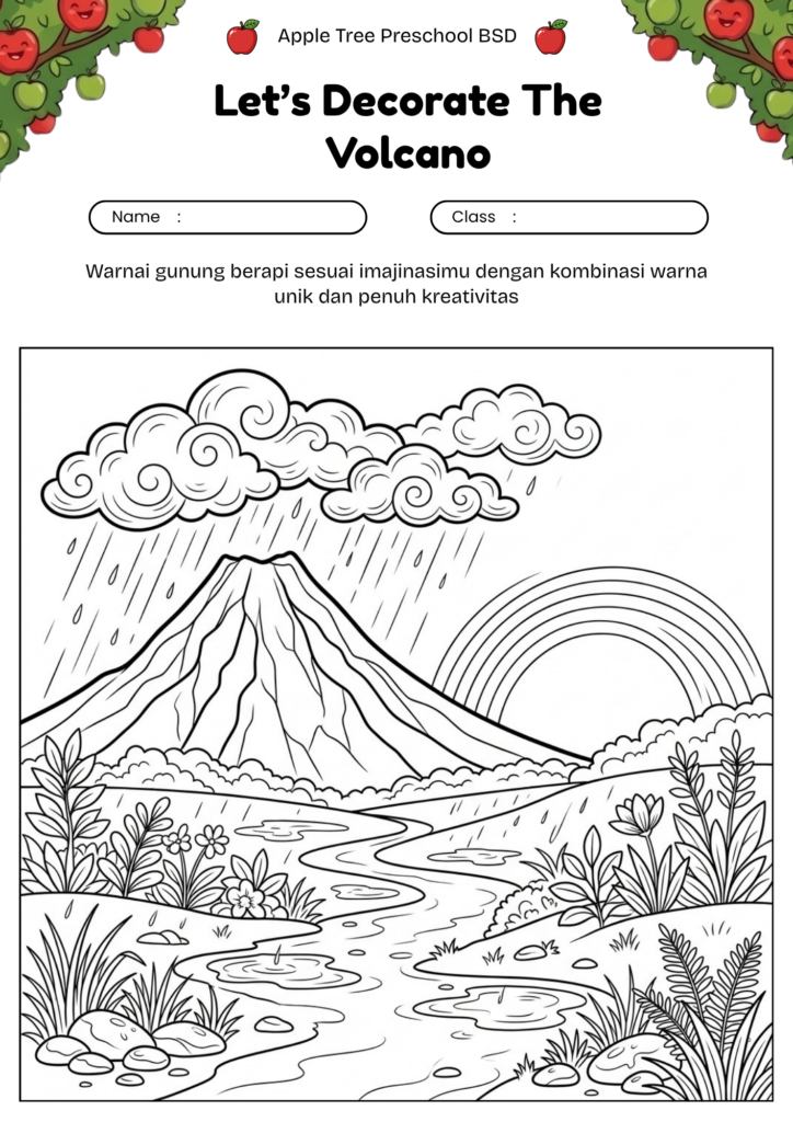 04_gambar_mewarnai_gunung_berapi_saat_hujan