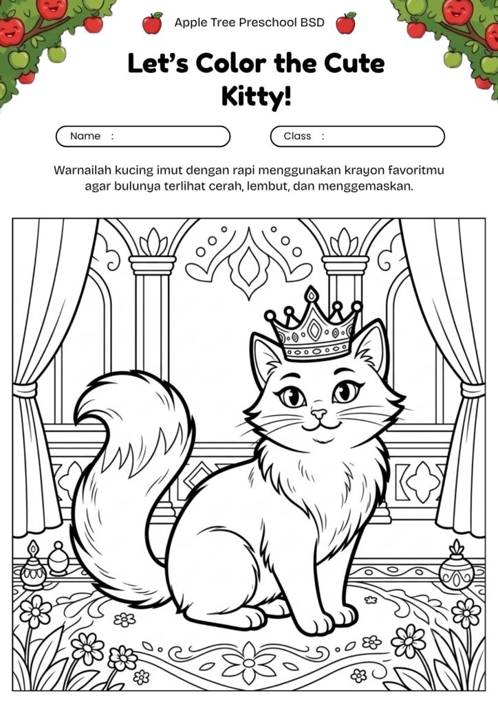 05_gambar_mewarnai_kucing_memakai_mahkota_raja