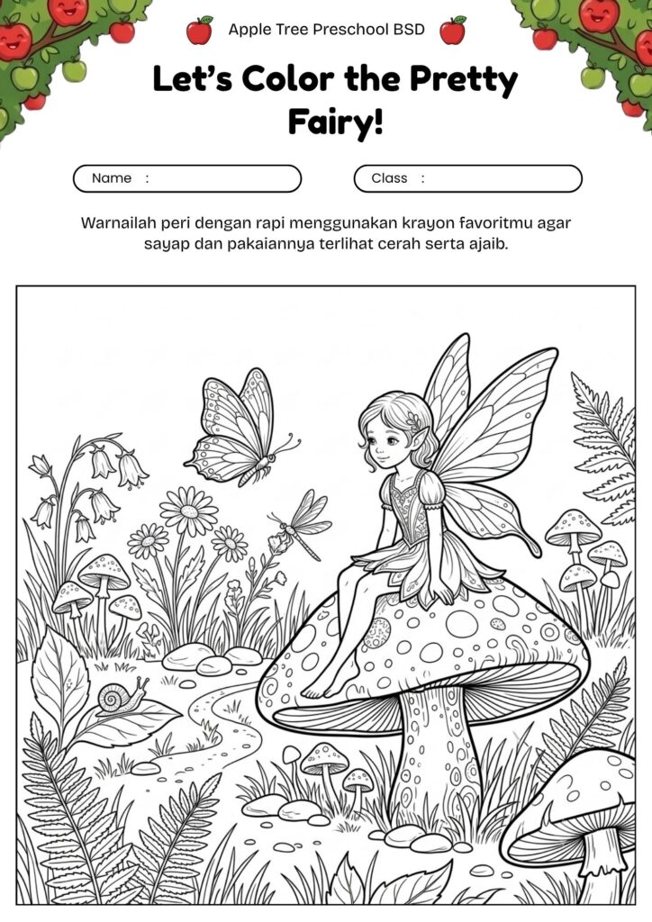 05_gambar_mewarnai_peri_kecil_di_jamur_ajaib