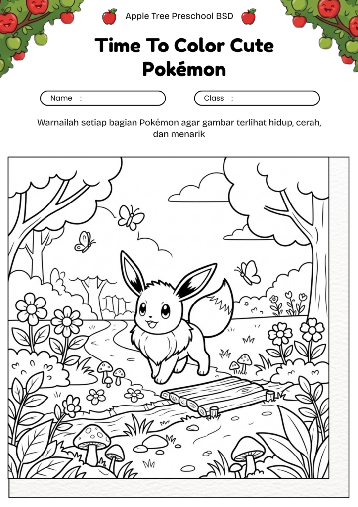 06_eevee_coloring_pages_gambar_mewarnai_eevee_hutan