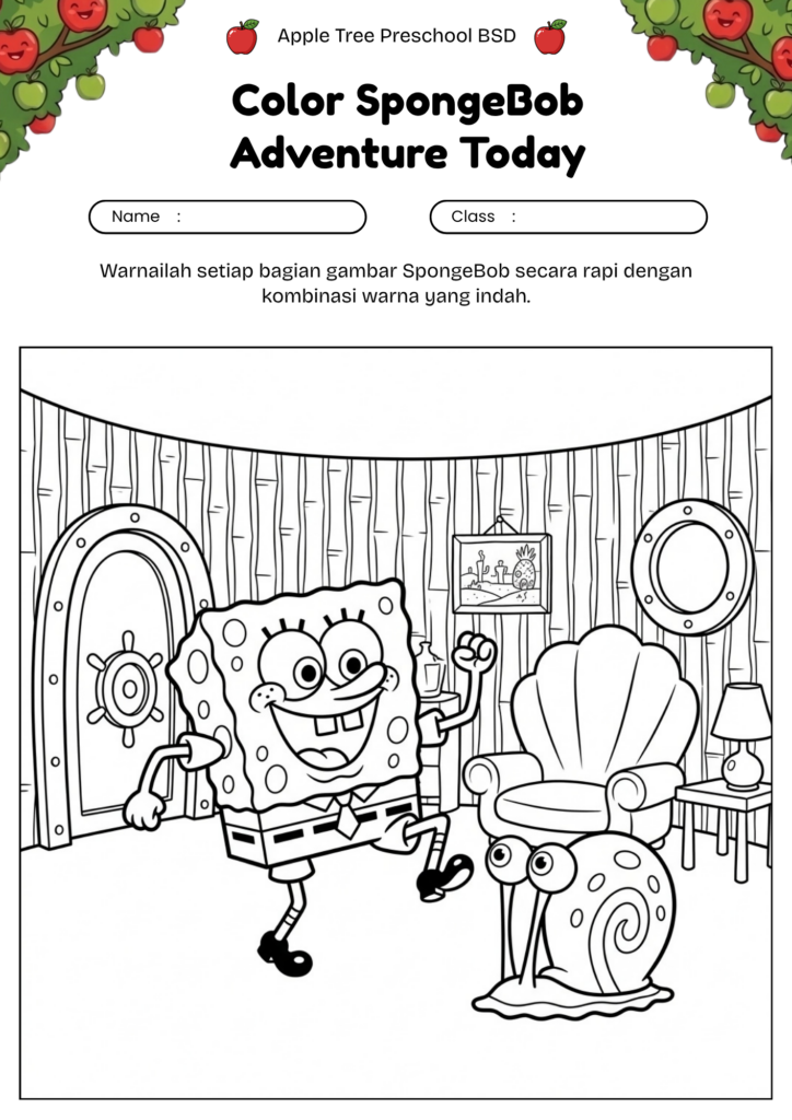 07-mewarnai-spongebob-gary-menari-dancing-with-gary-coloring-page