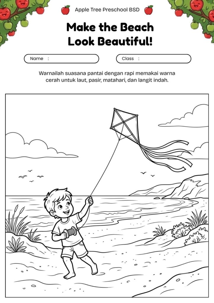 07_gambar_mewarnai_anak_bermain_layang_layang_di_pantai