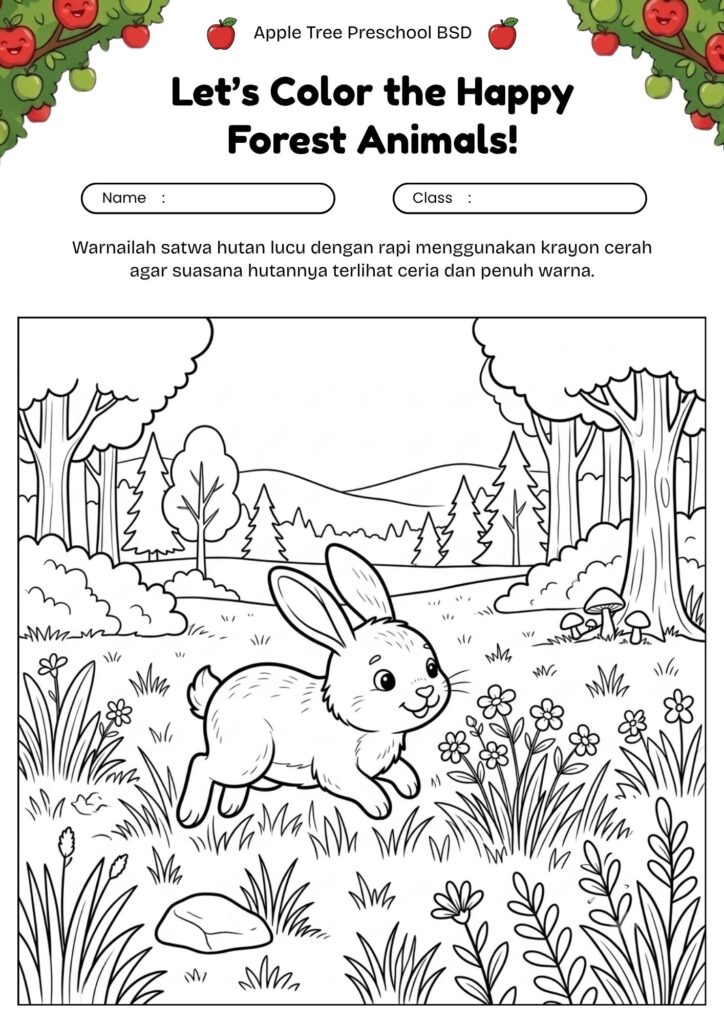 07_gambar_mewarnai_kelinci_kecil_bermain_di_padang_rumput_hutan