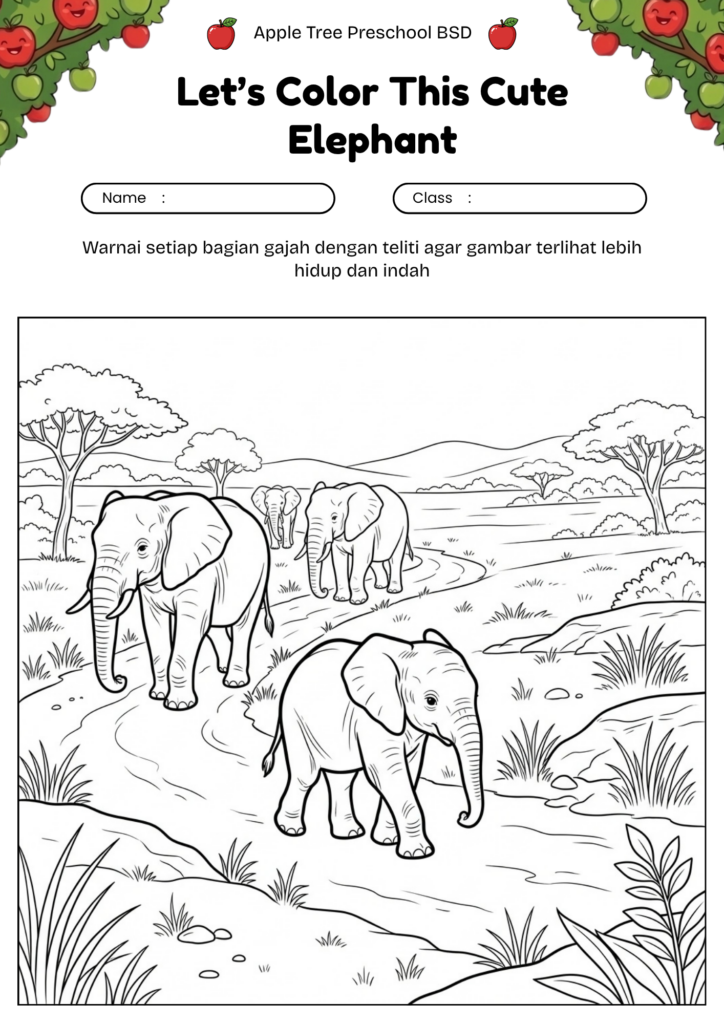 08_gambar_mewarnai_bayi_gajah_mengikuti_kawanan