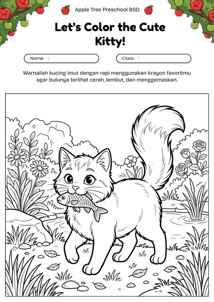 08_gambar_mewarnai_kucing_membawa_ikan_kesukaan