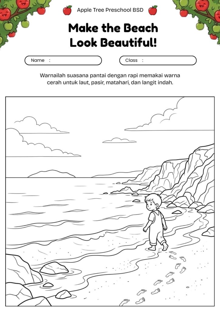 09_gambar_mewarnai_anak_membuat_jejak_kaki_di_pasir_pantai