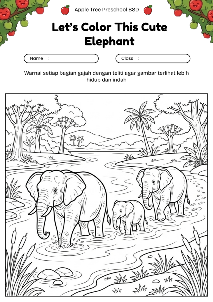 10_gambar_mewarnai_gajah_menyeberangi_sungai