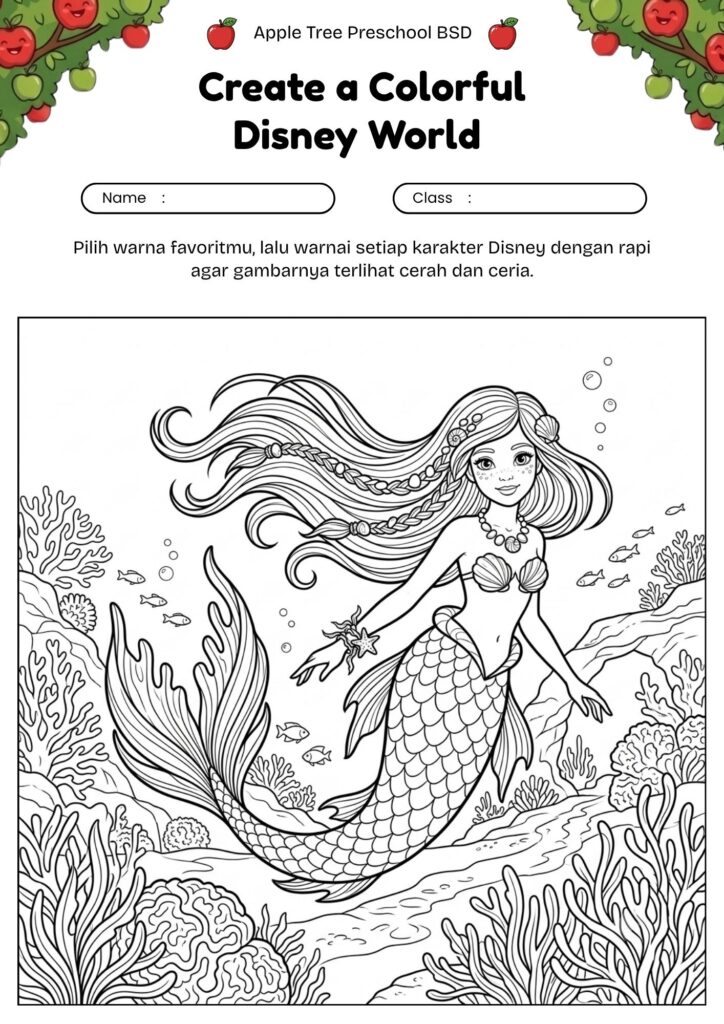 10_gambar_mewarnai_karakter_disney_ariel_putri_duyung