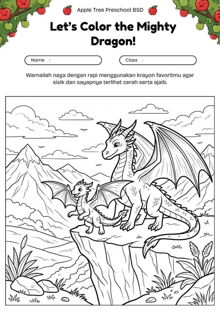 10_gambar_mewarnai_naga_lucu_naga_kecil_belajar_terbang_dari_tebing