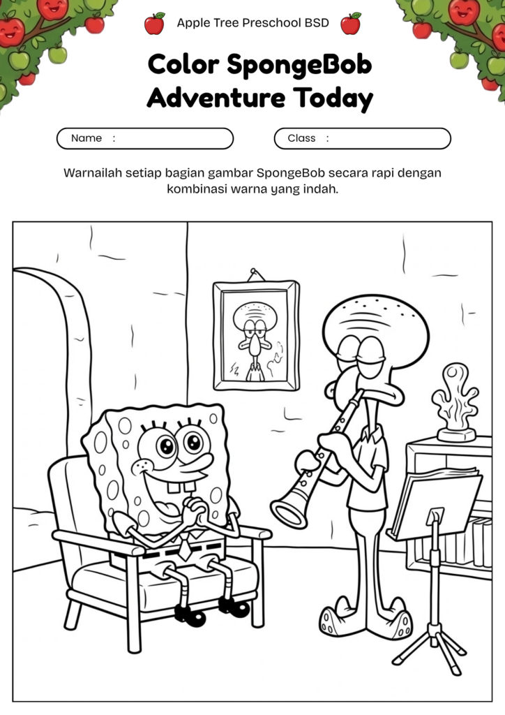 12-mewarnai-spongebob-squidward-musik-klarinet-coloring-page