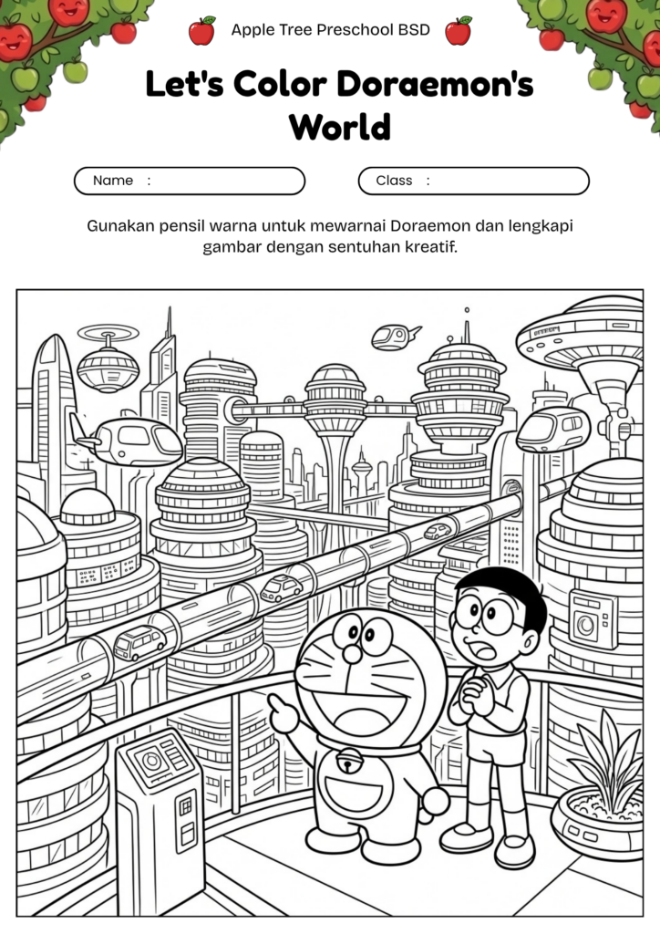 12_gambar_mewarnai_doraemon_masa_depan_doraemon_future_city_adventure_coloring_worksheet