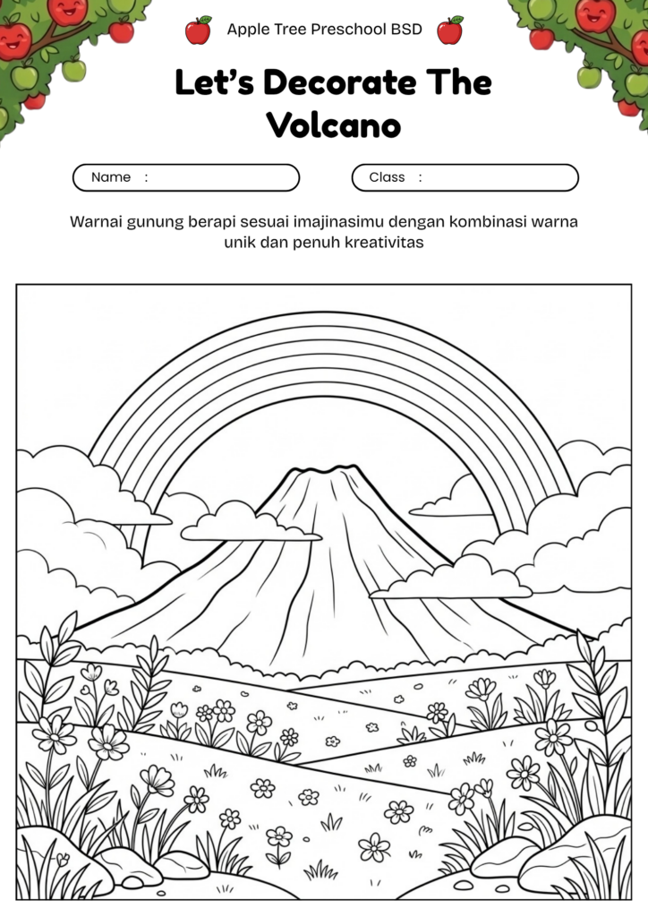 12_gambar_mewarnai_gunung_berapi_dengan_pelangi