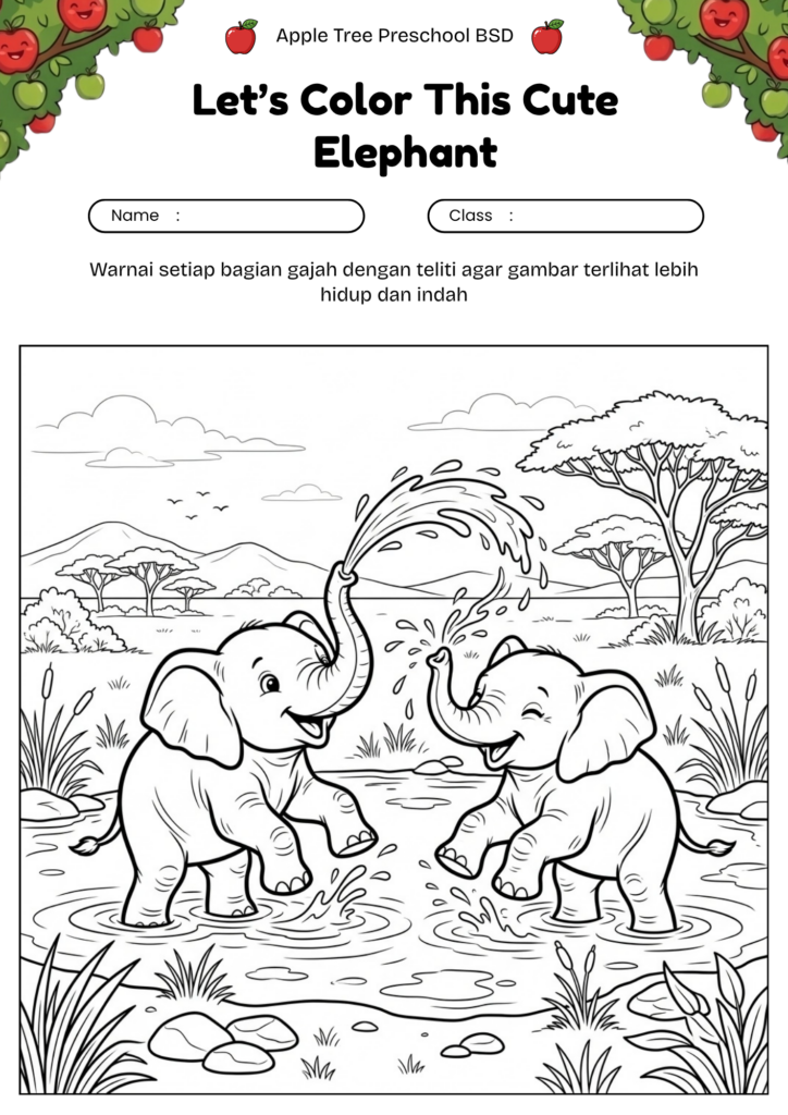 13_gambar_mewarnai_bayi_gajah_bermain_air