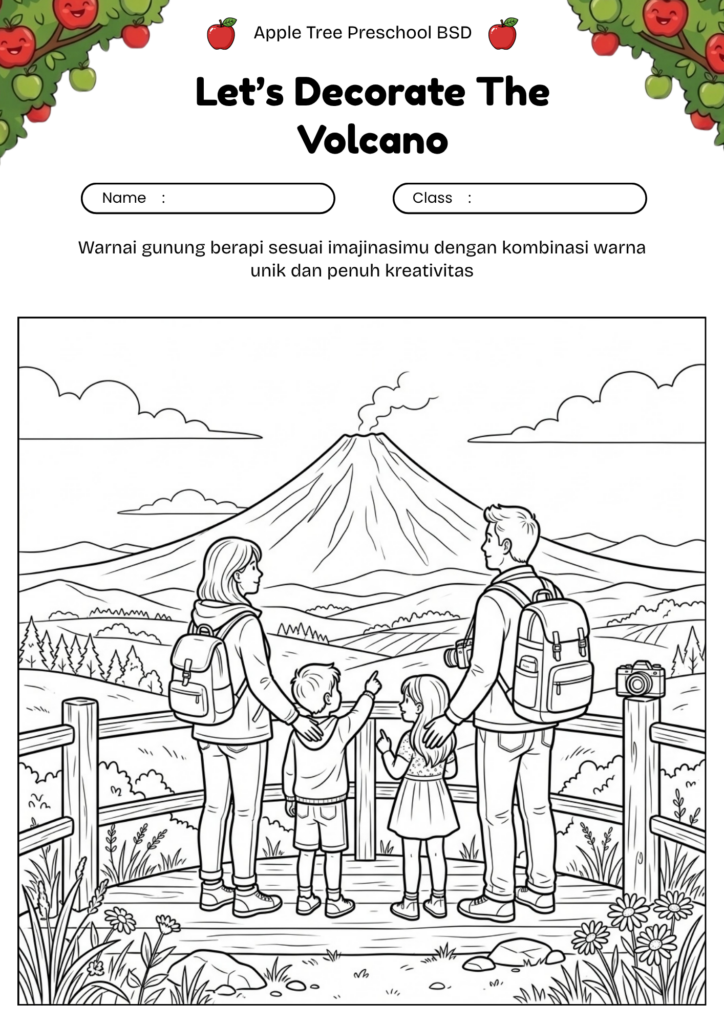 14_gambar_mewarnai_keluarga_di_gunung_berapi