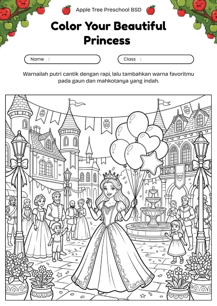 15-gambar-princess-ulang-tahun-dengan-balon-untuk-mewarnai
