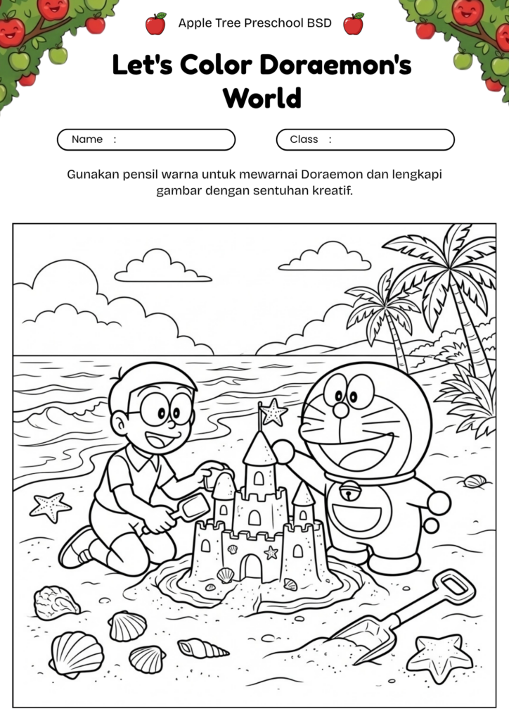 15_gambar_mewarnai_doraemon_di_pantai_doraemon_beach_fun_coloring_page