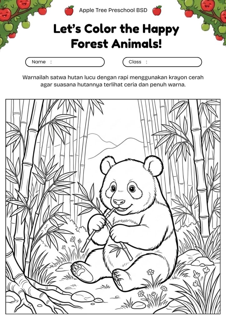 15_gambar_mewarnai_panda_kecil_makan_bambu_di_hutan