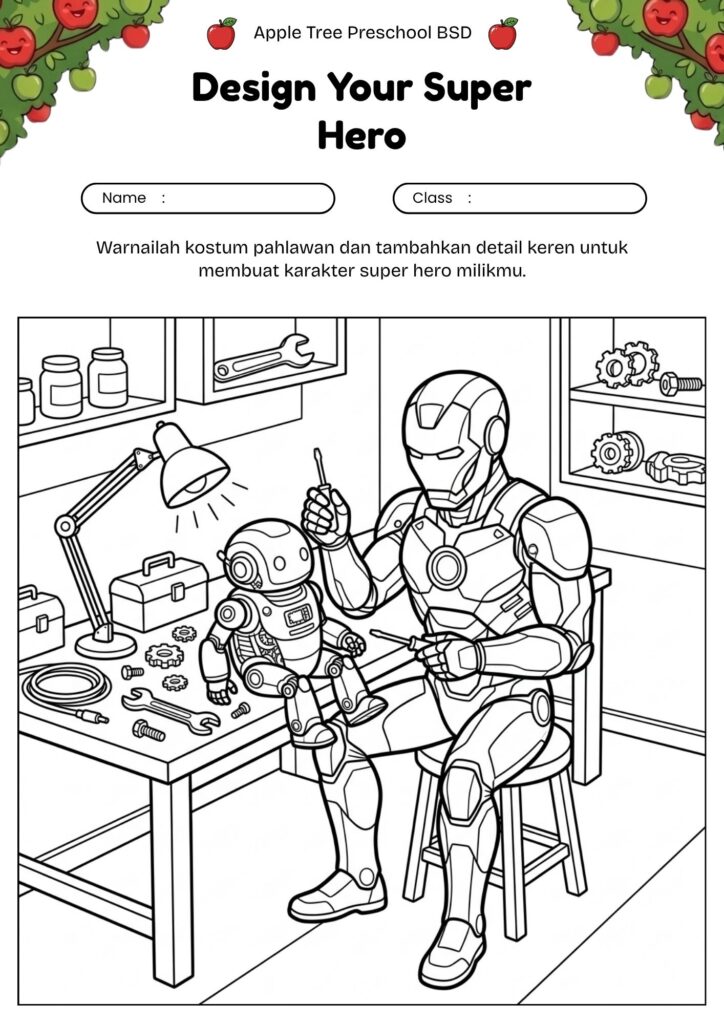 16-gambar-mewarnai-super-hero-iron-man-memperbaiki-robot