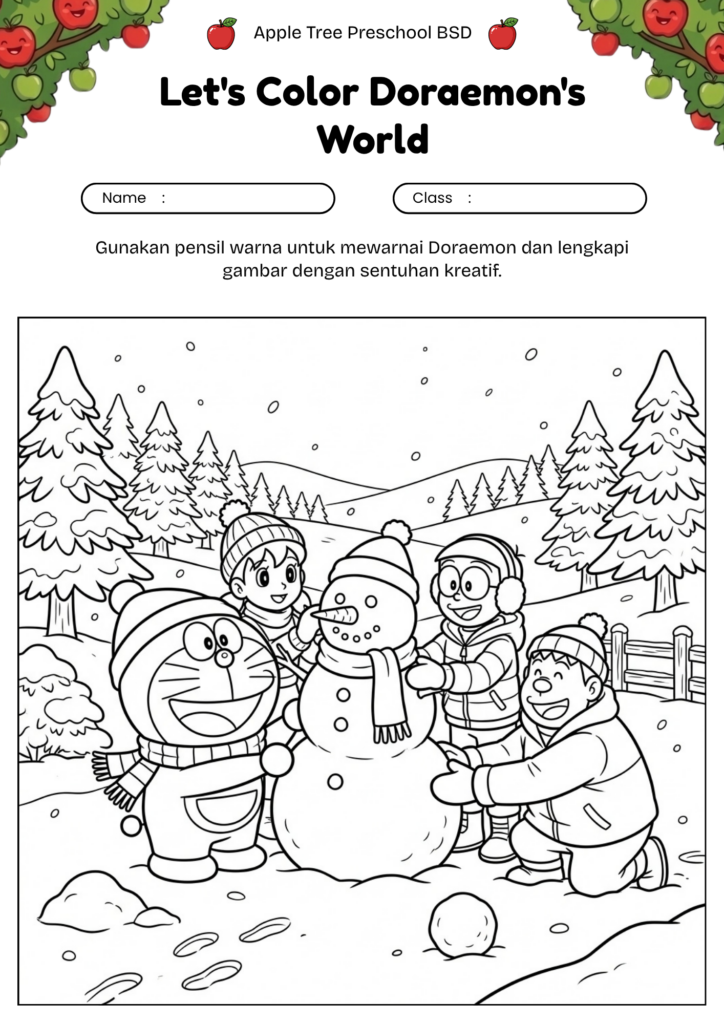 16_gambar_mewarnai_doraemon_bermain_salju_doraemon_snow_play_coloring_worksheet