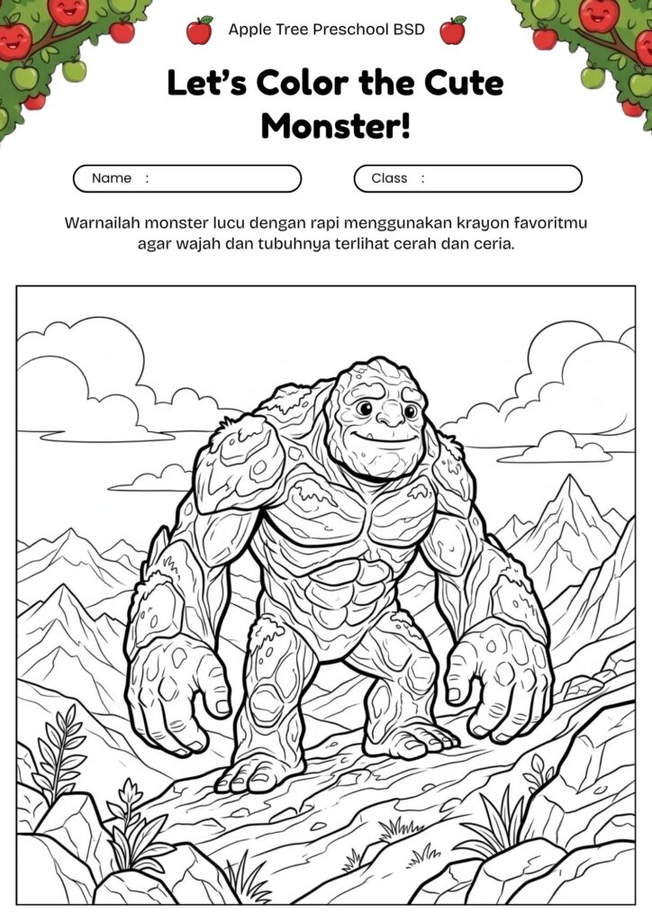 16_gambar_mewarnai_monster_gunung_dengan_tangan_besar