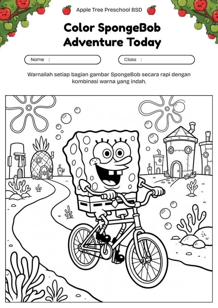 17-mewarnai-spongebob-sepeda-bike-ride-coloring-page