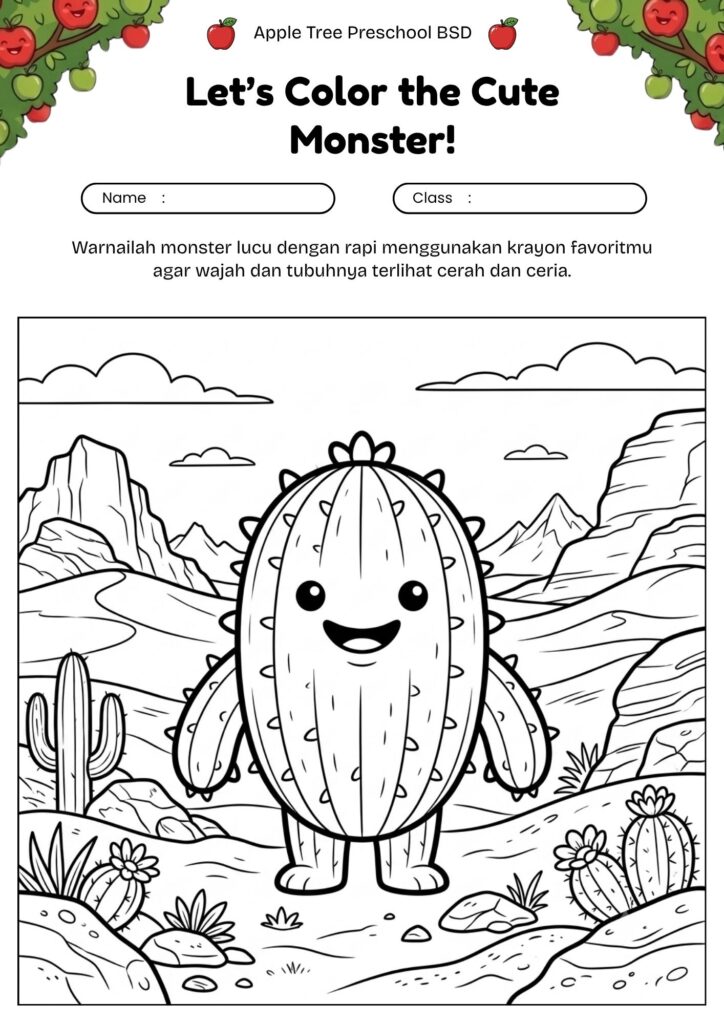18_gambar_mewarnai_monster_kaktus_di_gurun