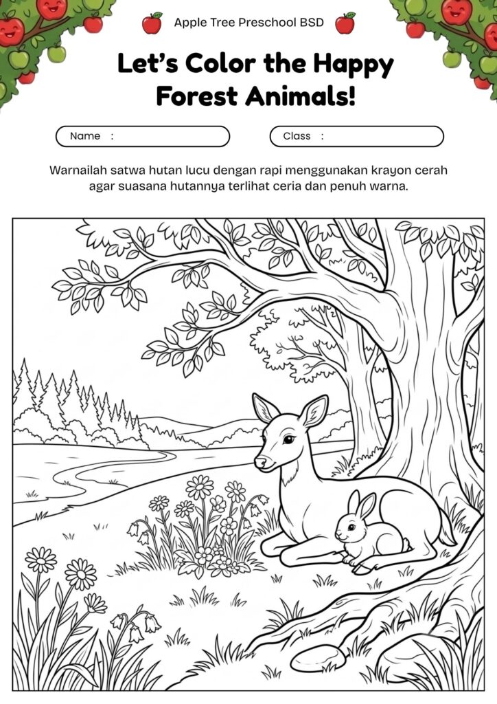 18_gambar_mewarnai_rusa_dan_kelinci_berteman_di_hutan