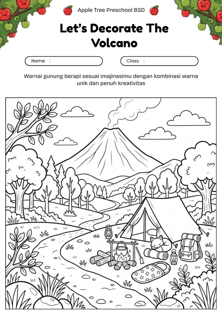 19_gambar_mewarnai_gunung_berapi_kemah_camping