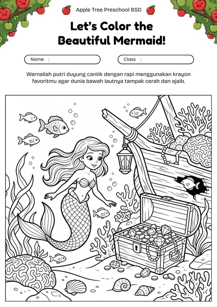 23_mewarnai_gambar_putri_duyung_kapal_harta_karun