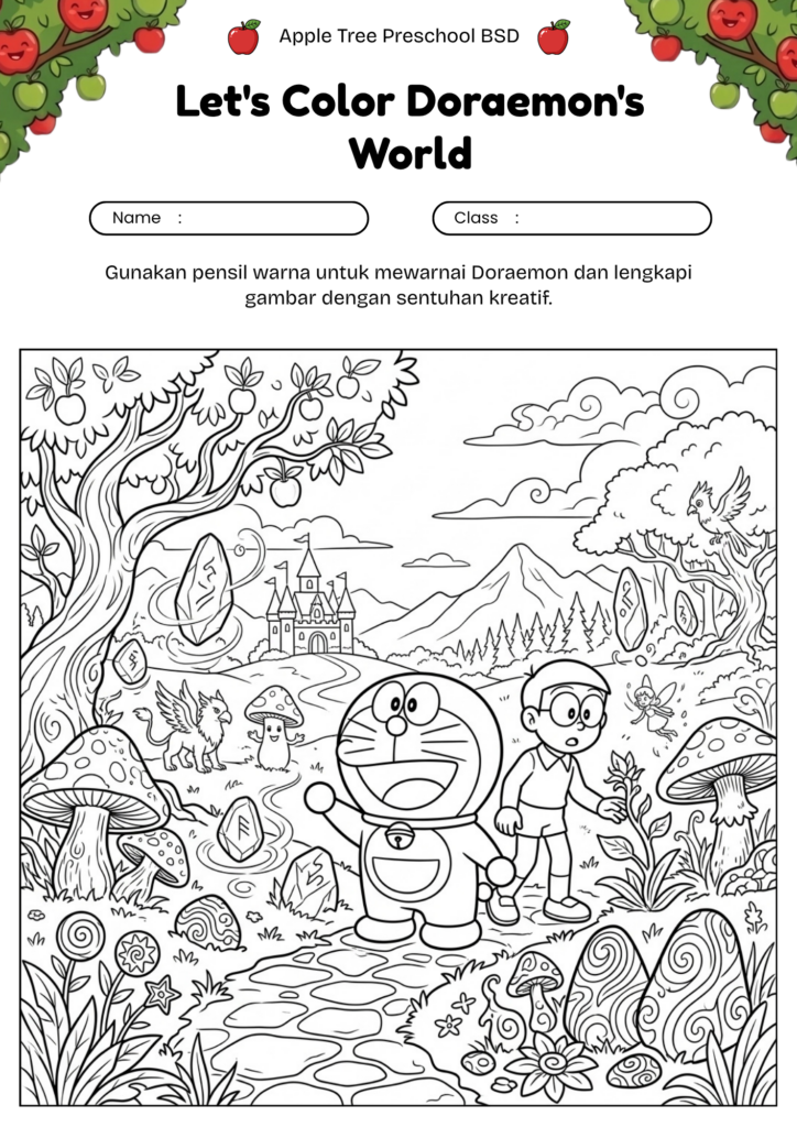 25_gambar_mewarnai_doraemon_petualangan_dunia_ajaib_doraemon_magic_world_adventure_coloring_page