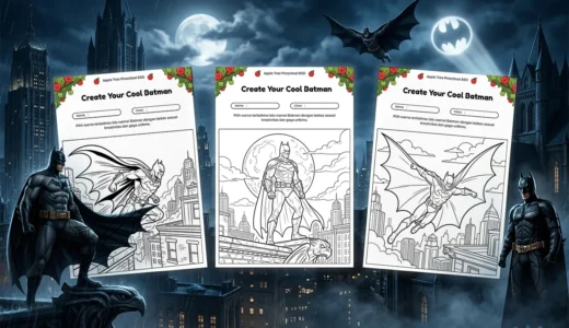 20 Gambar Mewarnai Batman yang Mudah Diwarnai Anak TK