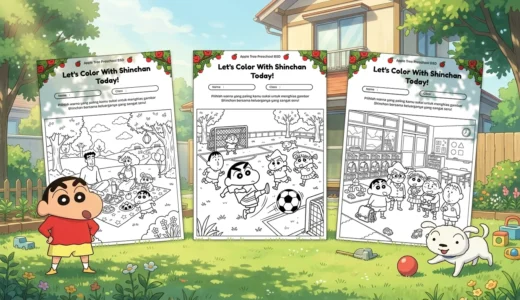 Download 26 Gambar Mewarnai Shinchan Lucu Untuk Aktivitas Anak