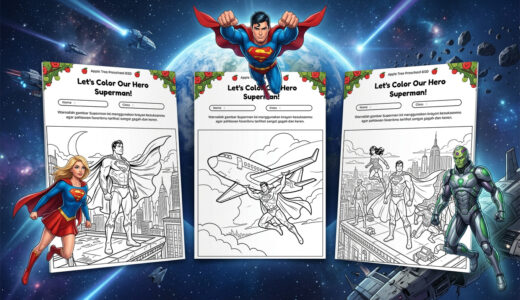 Download 20 Gambar Mewarnai Superman Favorit Anak Laki Laki
