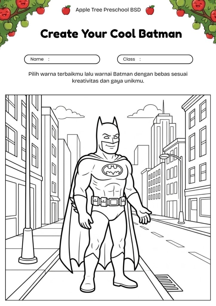 02_gambar_mewarnai_batman_tersenyum_di_tengah_kota
