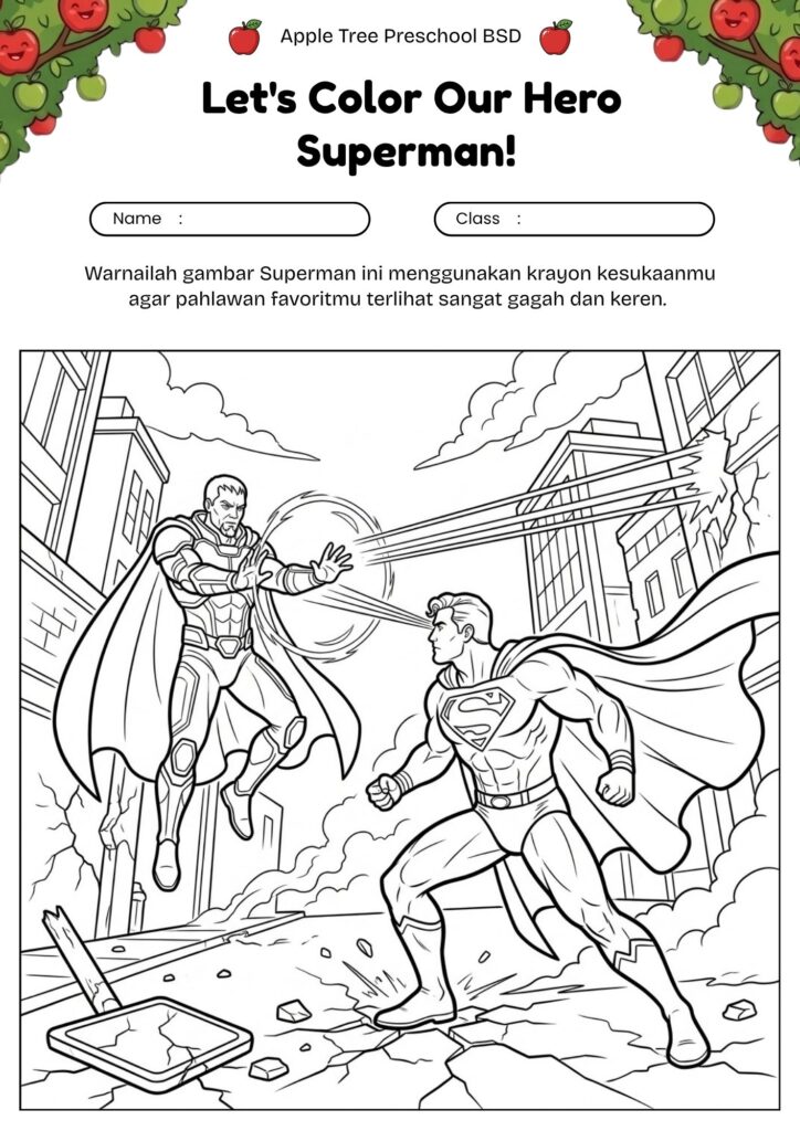03_gambar_mewarnai_superman_lawan_general_zod_action_coloring