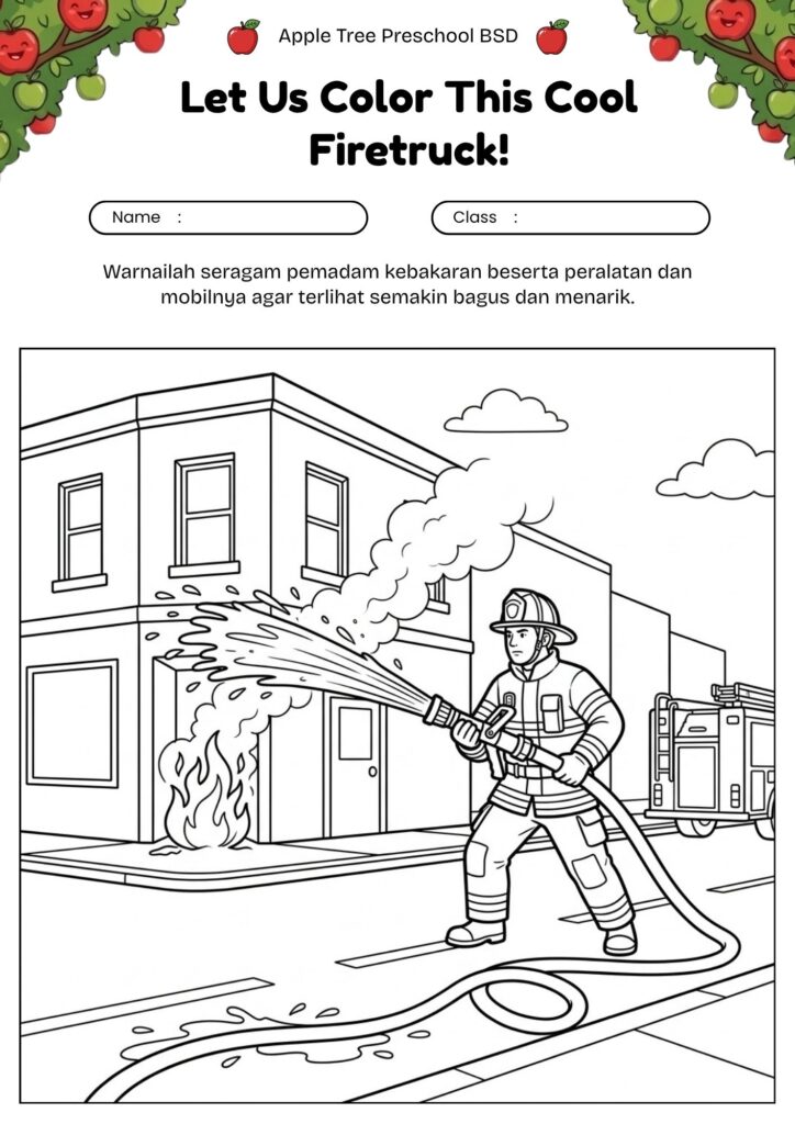 05_gambar_mewarnai_selang_pemadam_fire_hose_coloring